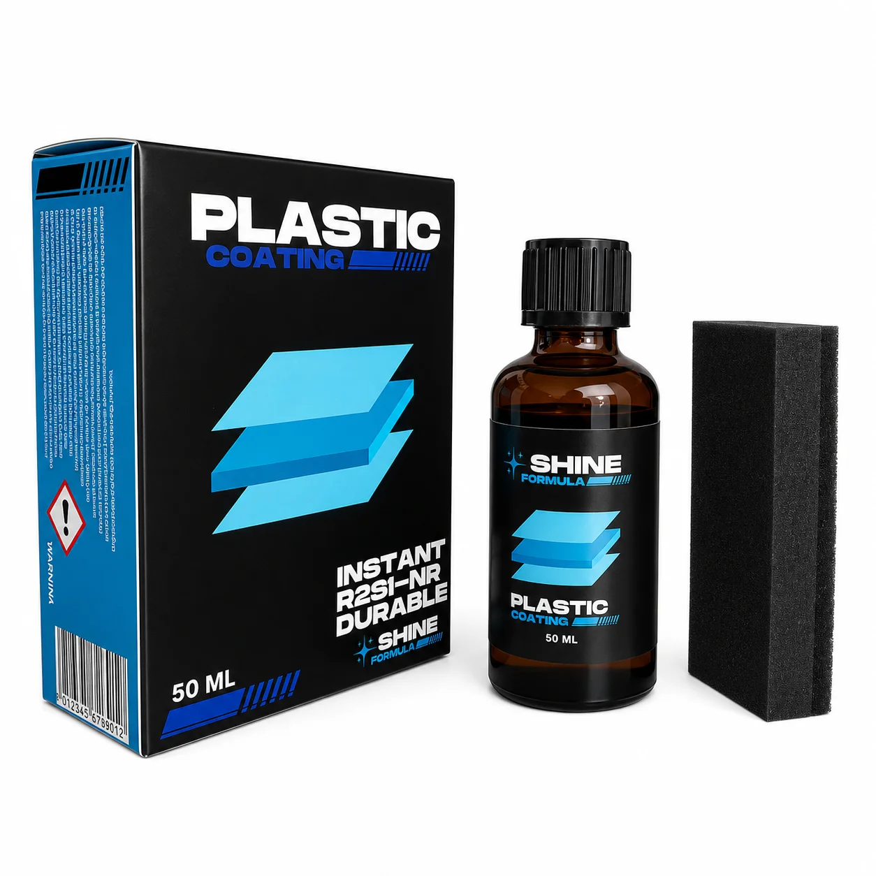 Car Plastic Restorer 50ML Plastic Coating for Interior Exterior Trim Hydrophobic Anti Aging UV Protection Long Lasting Shine