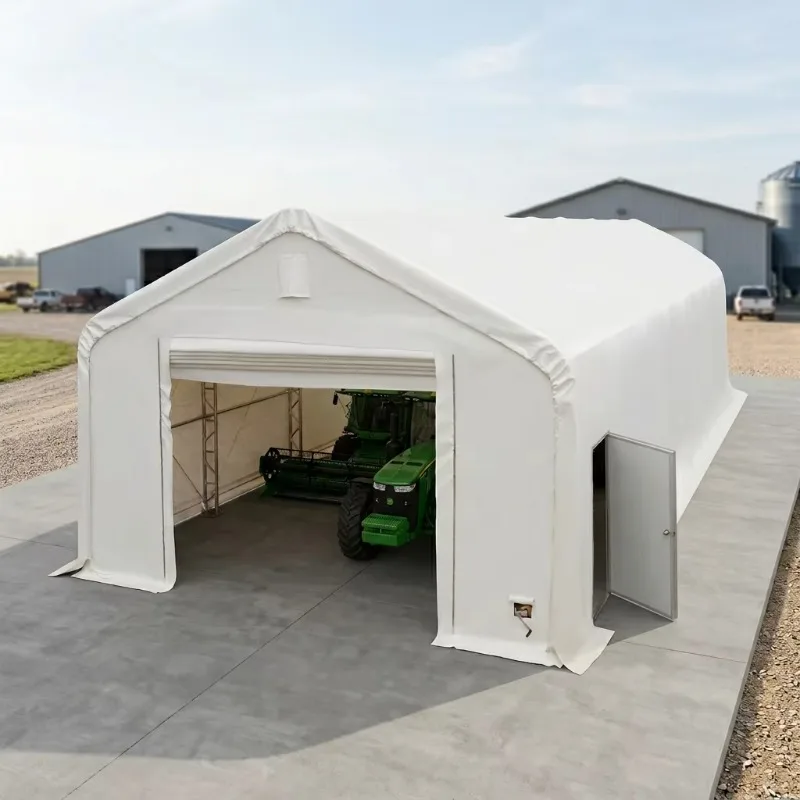 2026 20x30 FT Galvanized Steel Waterproof Double Truss Roof  Heavy  Outdoor Carport  Easy Assembly Car Parking Storage Shelt