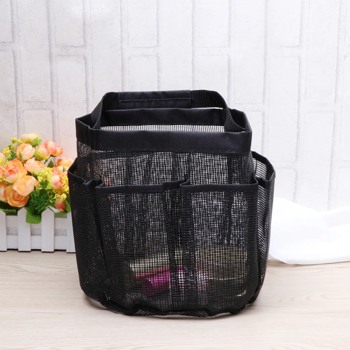

8 Pockets Oxford Cloth Mesh Storage Tote Bag Organizer Durable Bathroom Storage Bag Pouch Toilet Washing Bag for Cosmetics Toile