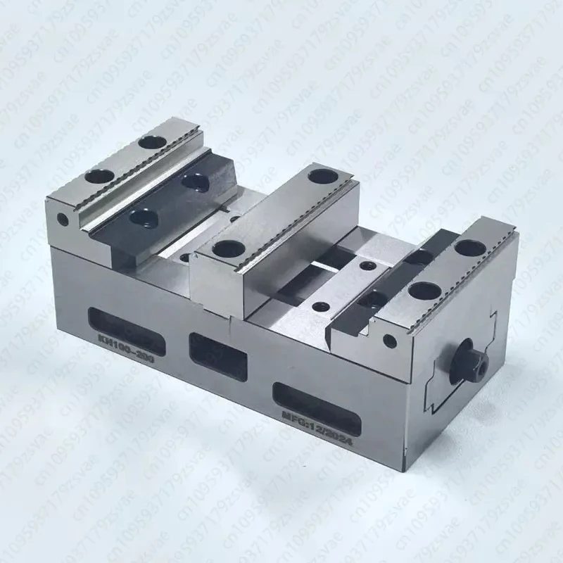 KH100-200D manual heavy duty double station precision self-centering vice for numerical control milling