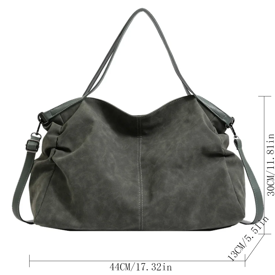 Retro Design Suede Leather Shoulder Bags for Women 2024 Big Armpit Bag Female Crossbody Bag Handbags Casual Totes Shopping Bag