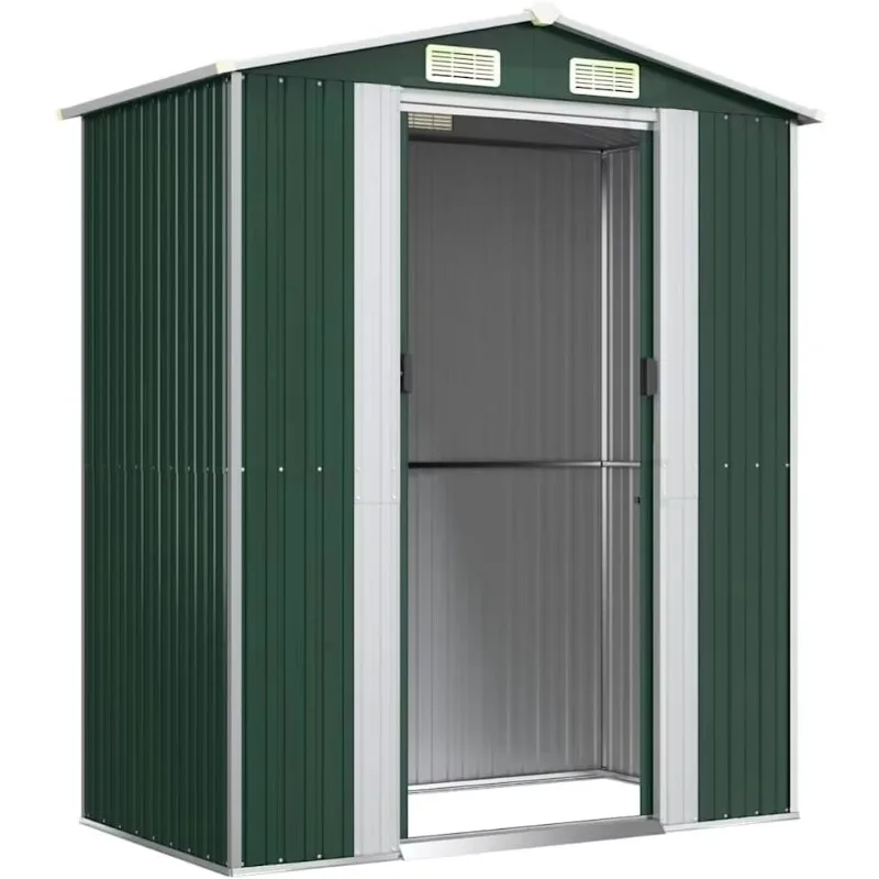 

Современный прочный оцинкованный алюминиевый сарай для хранения садового инвентаря, уличной мебели и вещей для двора/патио