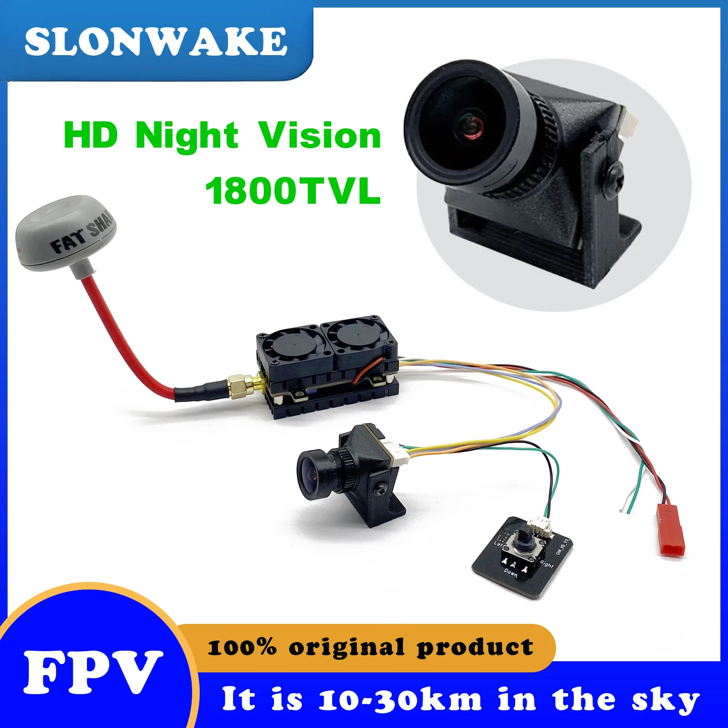 FPV 5.8G 5.5W VTX Zendermodule 48CH 30KM lange afstand + 1800TVL rechte camera en UVC Ontvanger OTG voor VR Android Telefoon