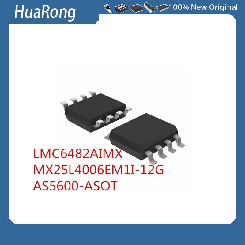 5Pcs/Lot     LMC6482AIMX  LMC6482     MX25L4006EM1I-12G MX25L4006E   AS5600-ASOT AS5600-ASOM  AS5600  SOP-8   CJA03N10  SOT-89