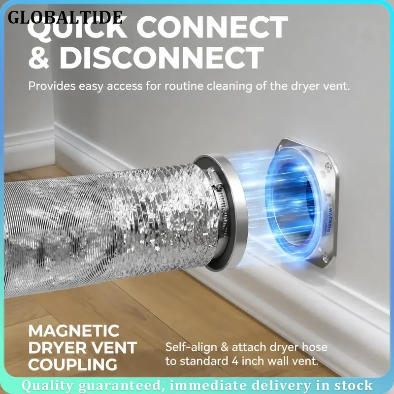 90 Degree Dryer Exhaust Connector Aluminum Corrosion Resistant Vent Pipe Adapter for Home Laundry Room Ducting System