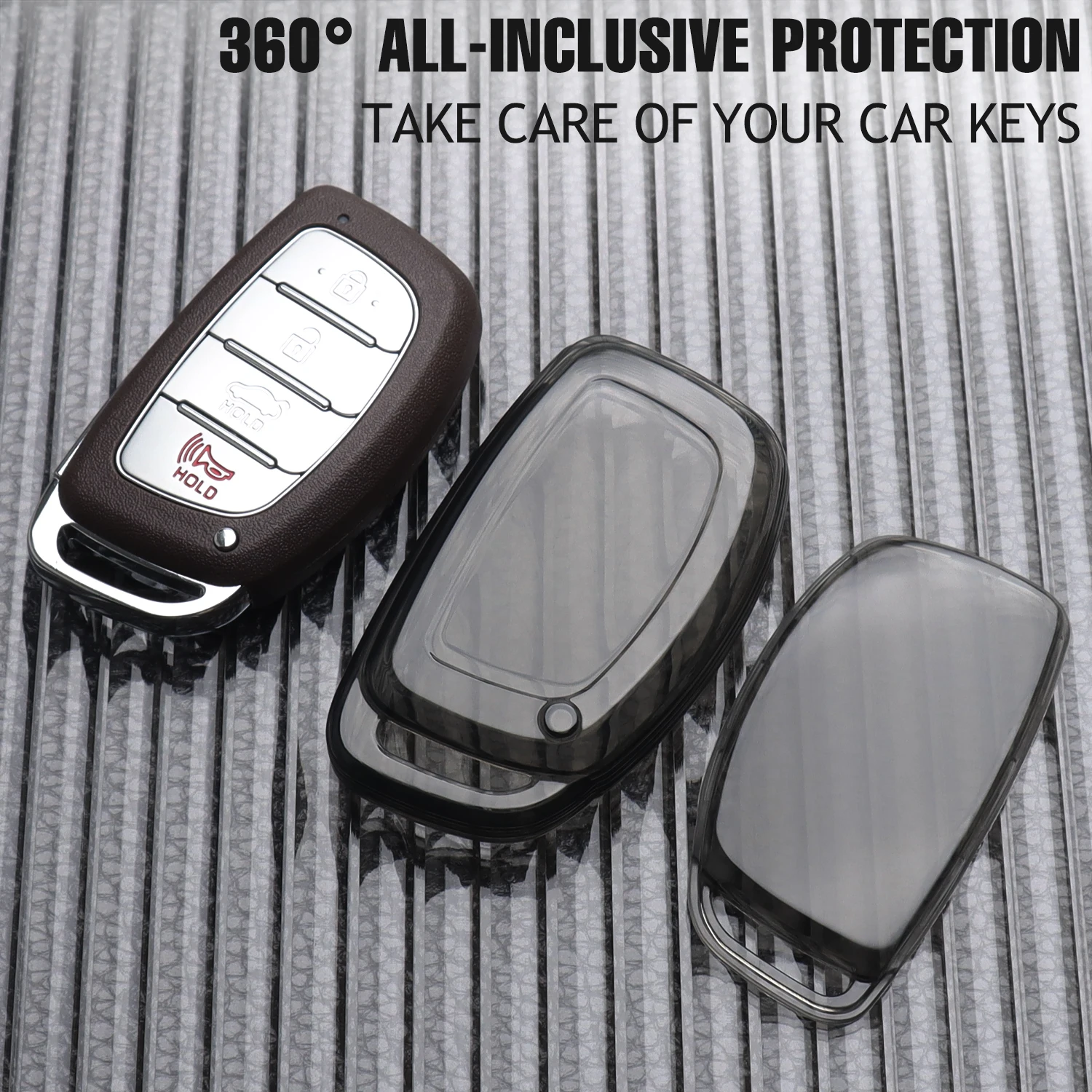Transparent Soft TPU Car Remote Key Case Cover for Hyundai Tucson Santa Fe Rena Sonata Elantra Creta Ix35 Ix45 I10 I30 I40