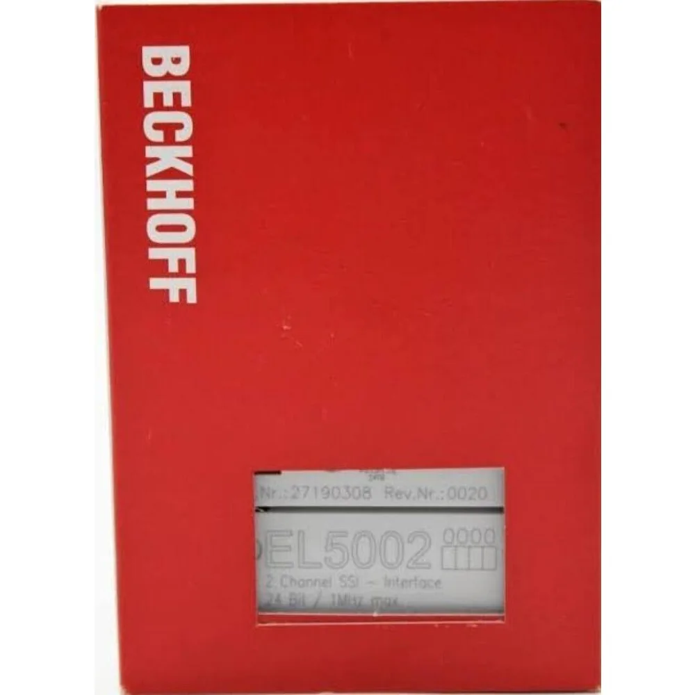 

Beckhoff EL5002 EtherCAT Terminal 2 Channel Encoder Interface SSI (EL 5002) NEW-