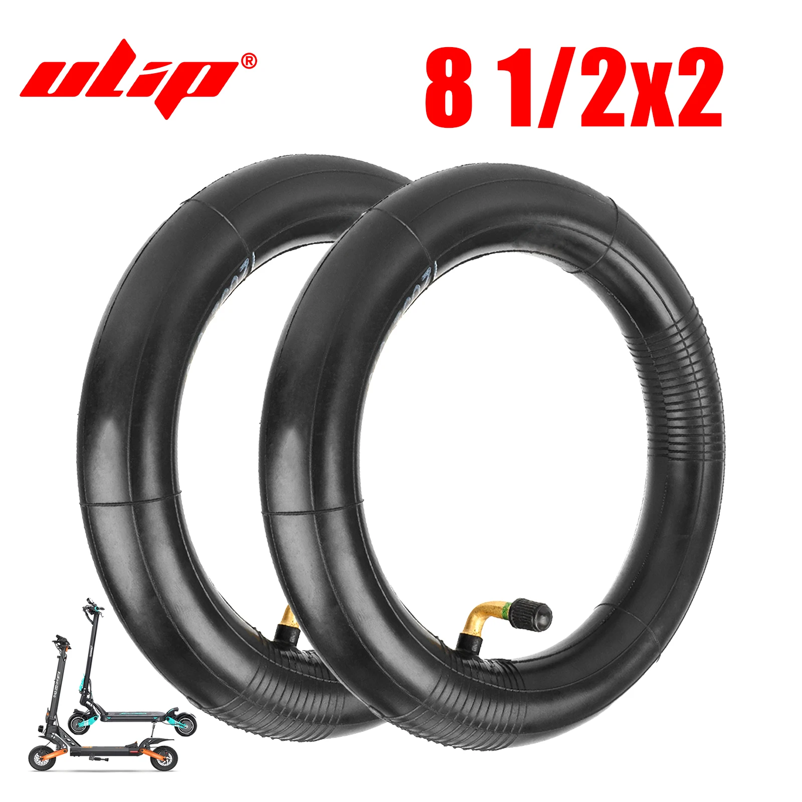 Ulip 2PCS 8 1/2x2 Thickened Inner Tube 8.5x2 Inch 50-134 For Vsett8 9 9+/Zero 8 9/Kugoo G2 Pro E-Scooter & 8.5x3 Outer Tire