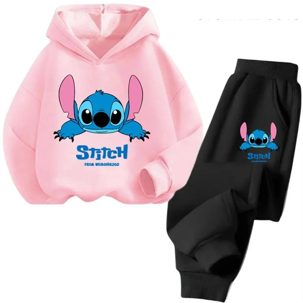 Disney Stitch Children's Street Fashion Sweater Boys Girls Tops Children's Sports Trucksuit Pullover Outdoor Sports Sonic Hoodie