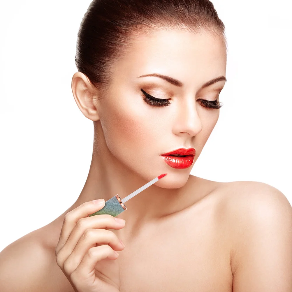 5 pçs elegantes tubos de esmaltes vazios diy recipientes de brilho labial pequenas garrafas recarregáveis artesanato mini tubos de bálsamo labial viagem