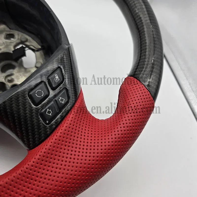 الأكثر شعبية M الأداء ألياف الكربون الجلود المثقبة خياطة سوداء لعجلة القيادة التلقائية E90