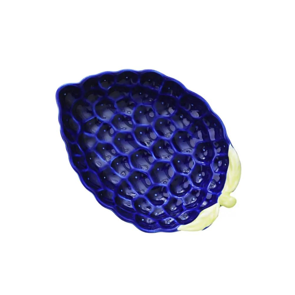 

Ceramic Fruit Sauce Plate Grape Color Lovely Design Dish Snack Storage Dessert Bowl Dried Fruit Dish Food Platter for Parties
