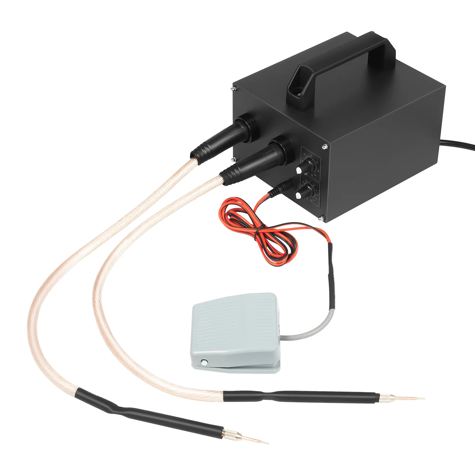 1600A 6700W Batterie-Punktschweißgerät 40-100A Einstellbarer Strom 0-100s Pulsschweißwerkzeug für 18650 Batteriepack-Montage EV Powerbank Laptop-Akku Vernickelter Stahl 0,25mm Edelstahl 0,3mm Schweißen – Detail 13