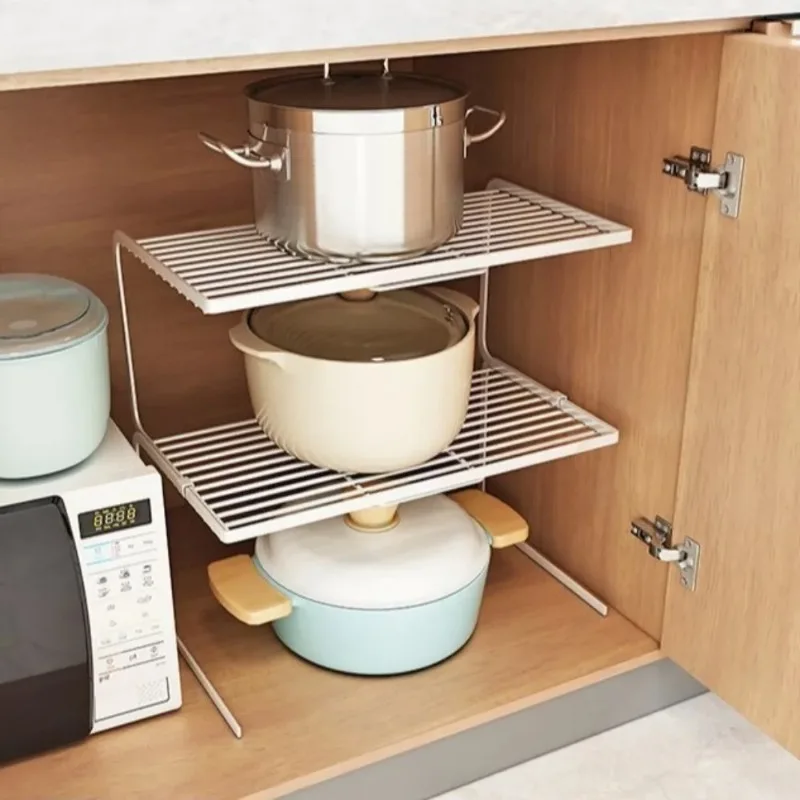 Thickened Kitchen Storage Tray Desktop Double/triple Shelf Rust-proof and Durable Clothing Kitchenware Organization Home Storage
