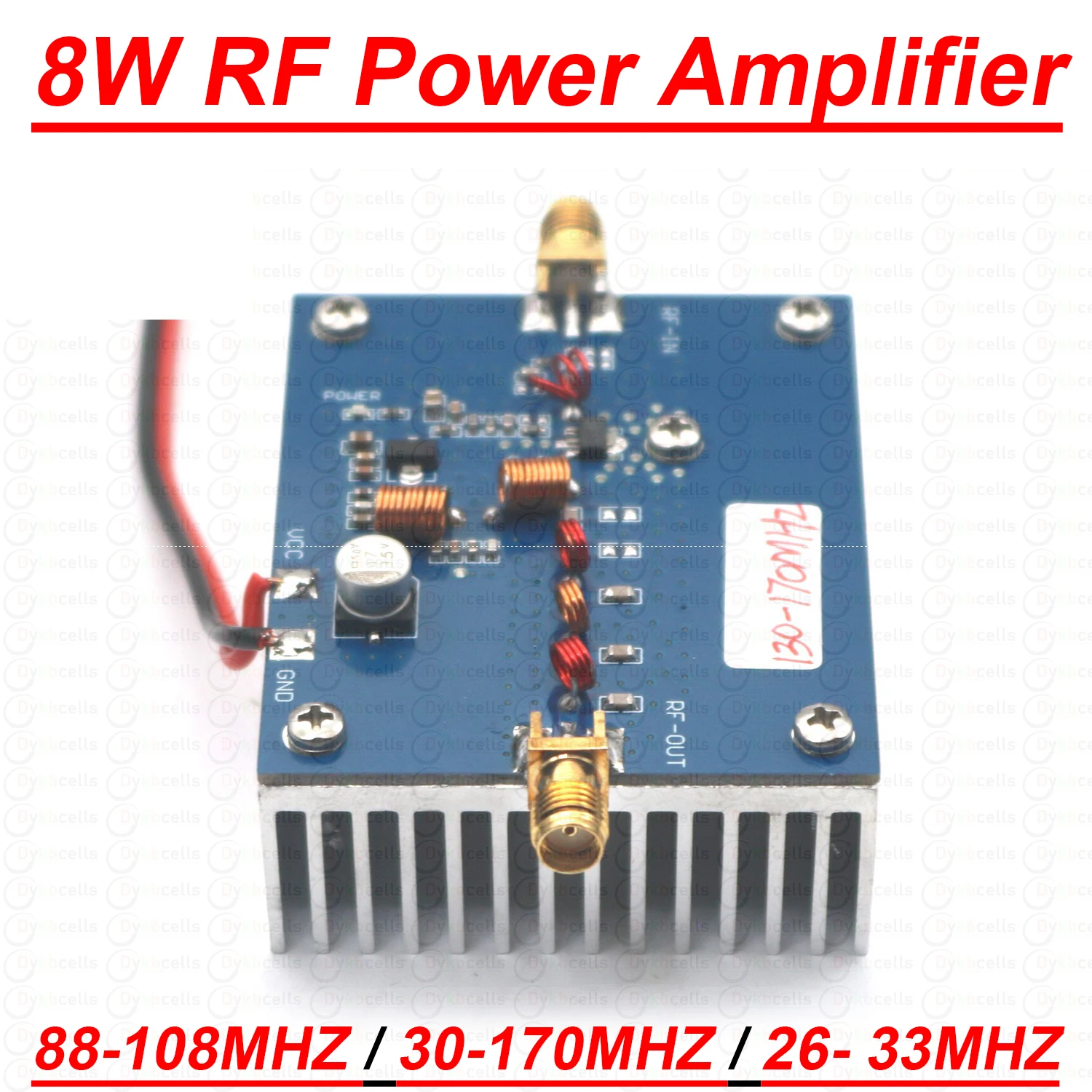 SW FM VHF 8W RF Power Amplifier 88-108MHZ 130-170MHZ 26- 33MHZ FOR HAM Radio Walkie-talkie ShortWave FM Transmitter RF AMP