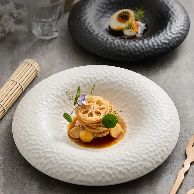 

Creative Western cuisine plates Ceramic Soup Plate Dessert Salad Bowl Cold dishes Artistic conception arrangement Hotel tablewar