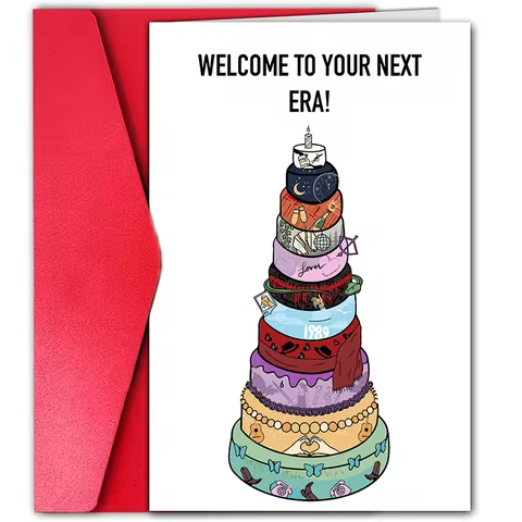 1pc, Funny Greeting Card, Welcome To Your Next Era Card, Funny and Creative Card for Friends, Family.