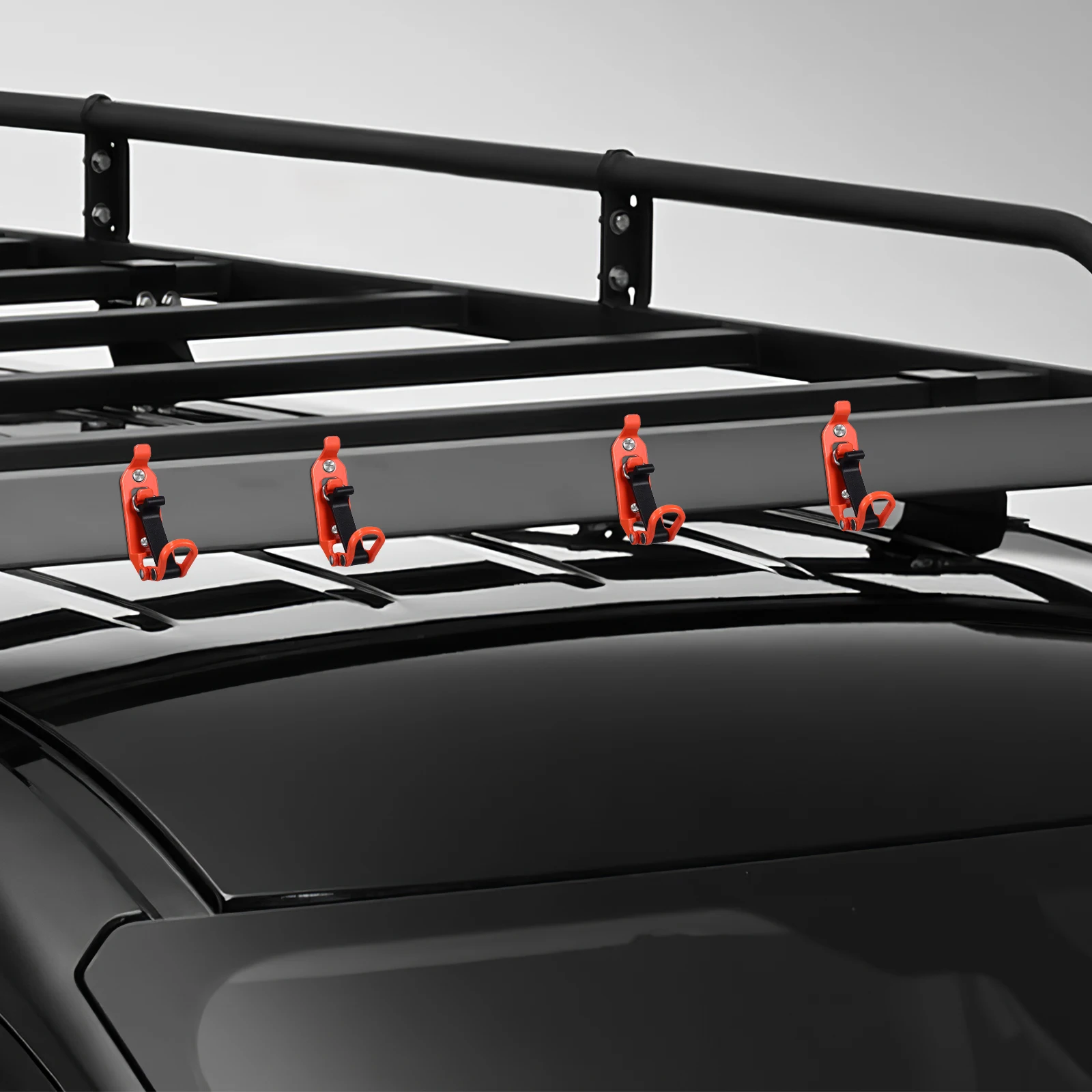 

4pcs Car Roof Rack Shovel Holder ange Foldable Hinges Metal Clamps Space Saving ganizer Secure Hold Durable Easy Installation