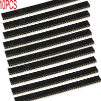 10 pièces 1x40Pin 2.54mm pas simple rangée femelle PCB carte de prise mâle broche en-tête connecteur pour Arduino 4