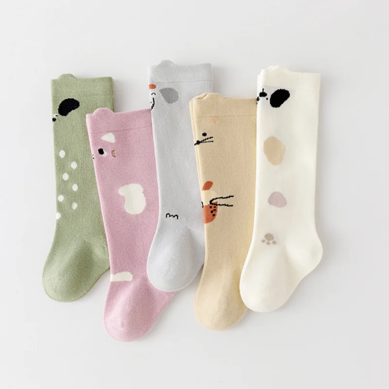 

Lawadka Newborn Baby Socks For Girls Boys Cartoon Toddler Long Knee High Socks Children's Soft Cotton Stockings Leg Warmer 0-3Y