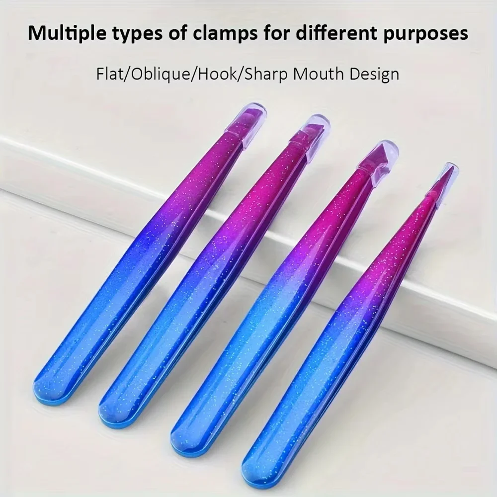 眉毛ピンセット,ステンレス鋼,グラデーションカラー,メイクアップツール