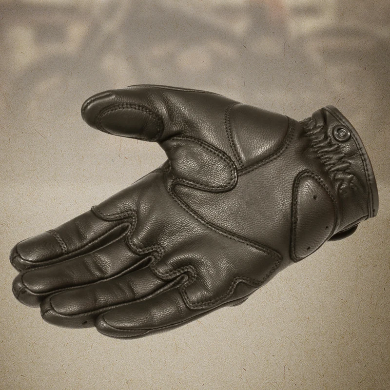 Gants de moto en cuir pour hommes et femmes, équipement de protection respirant, écran tactile, course, équitation, motocross