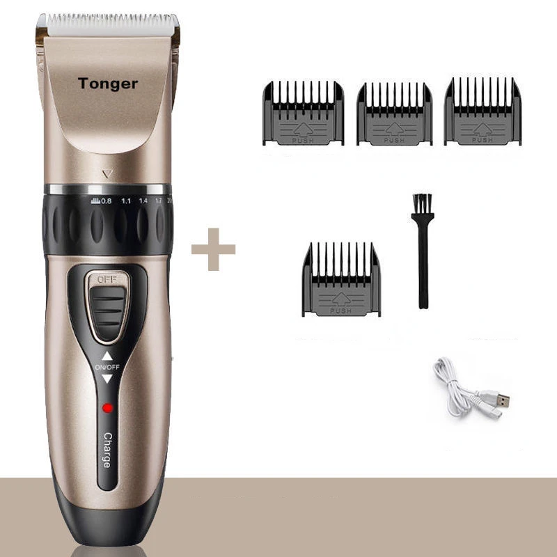

New Gold Hair Trimmer Waterproof Rechargeable Baby Shaver Plastic Charging Type Baby Hair Clipper Silent
