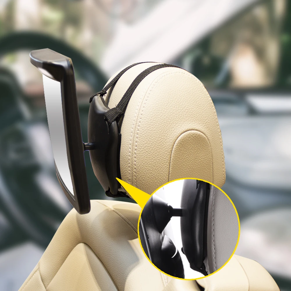 Baby Car Mirror with Remote Control Soft Led Light ShatterProof Acrylic Baby Mirror for Car