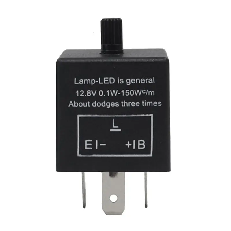 M93K-1 Piece Universal 12V 3 Pin CF14 Motorcycle LED Flasher Blinker Relay Black Automobile Turn Signal Light Relay Motorcycle S