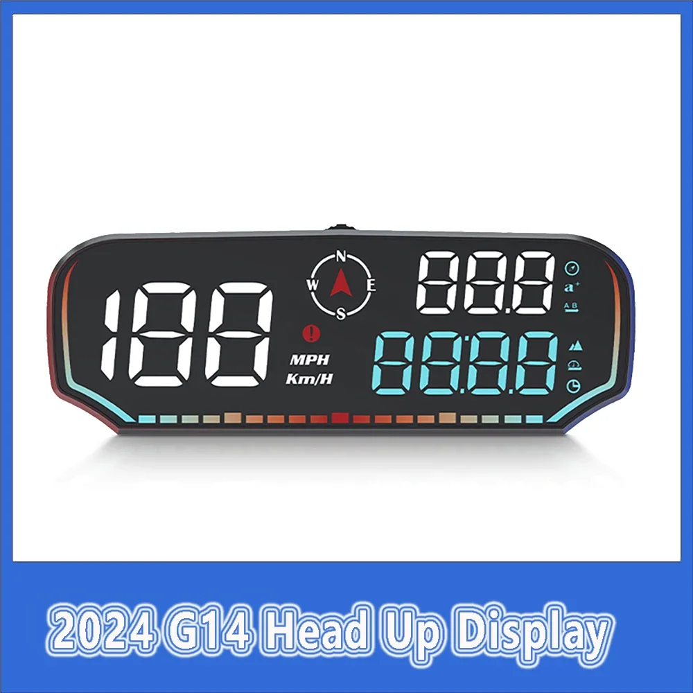 G14 Head Up Display Car GPS Speedometer Multifunctional Smart Gauge with Overspeed Alarm