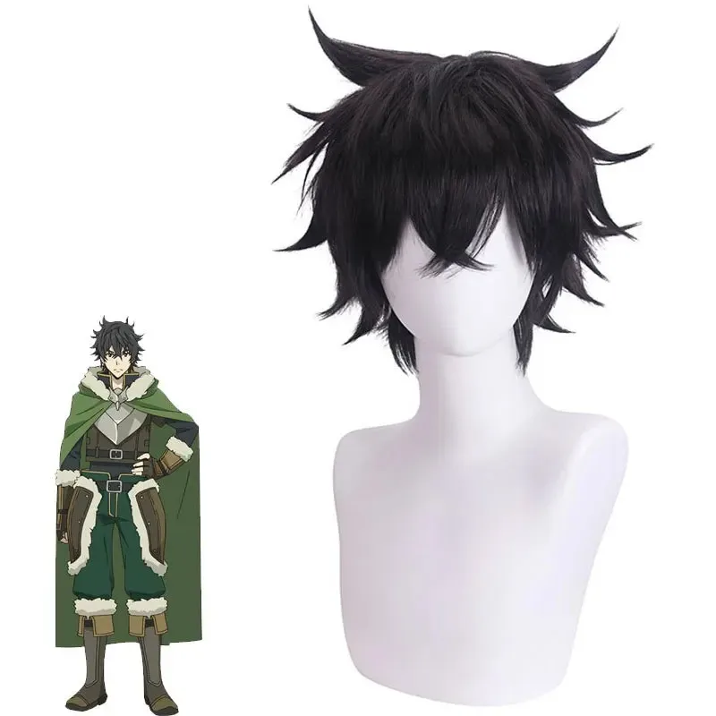 

Universal cosplay anime black synthetic fiber wig