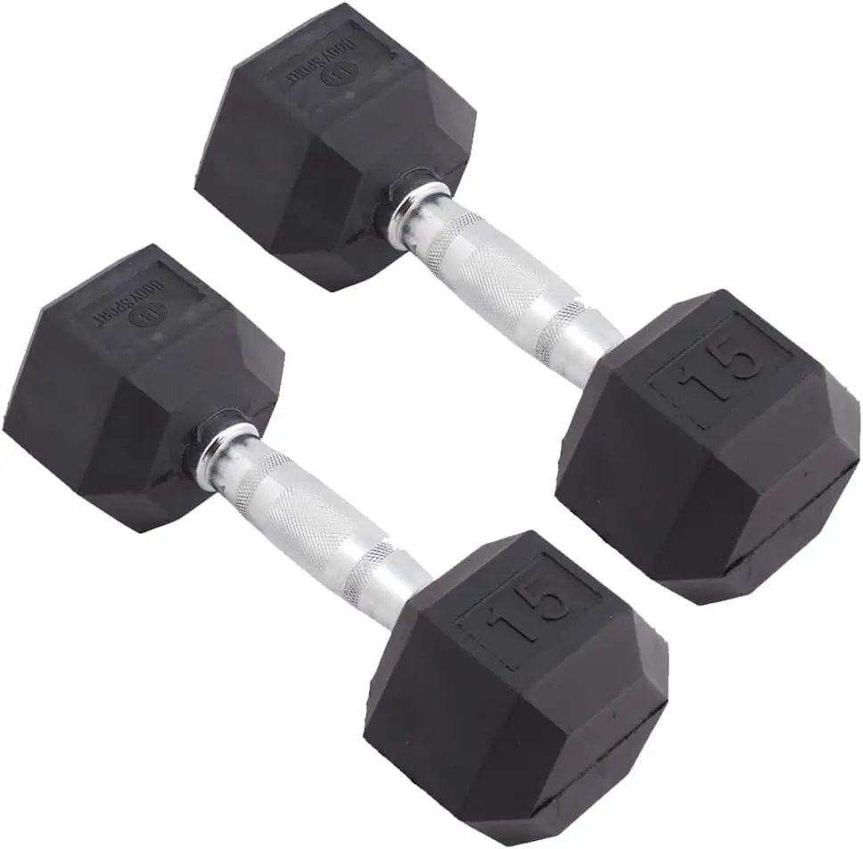 

Rubber EncasedDumbbell Weight Pair u2013 Dumbbells for Exercises u2013 Strength Training Equipment u2013 Home Gym Accessories u2