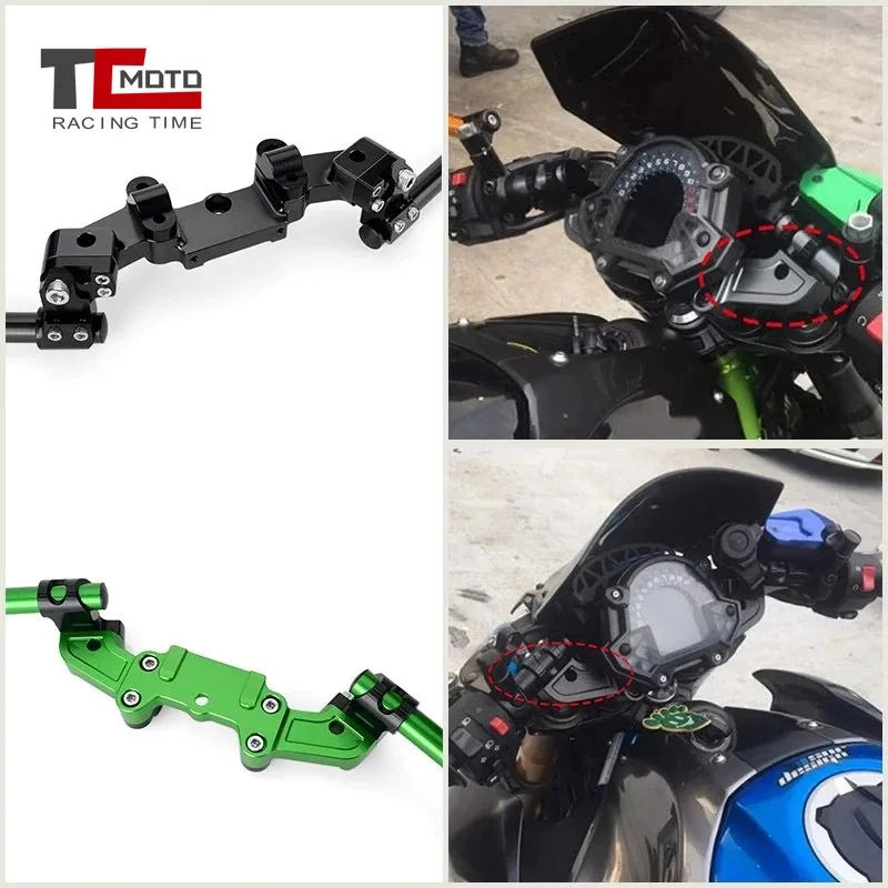 Manillares Ajustables con Clip para Kawasaki Z800 2013-2018, Manillar de Motocicleta Z800 Z 800 2014 2015 2016 2017