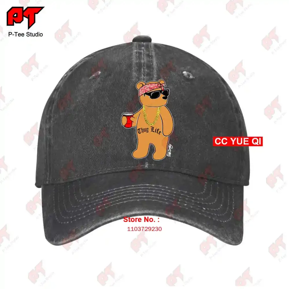 Riot Society Thug Life Bear Baseball Caps Truck Cap SBEX