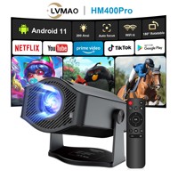 Projector HM400 PRO 4K Android11 Dual Wifi6 200ANSI H716 BT5.0 1080P 1280*720P Black、Pearl White Home Cinema Outdoor Projetor