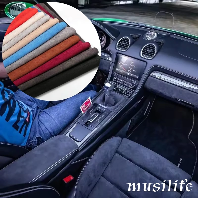 

200/100/50×150cm Car Interior Replacement Suede Leather Fabric Roof Canopy Cloth Auto Upholstery Velvet Fabrics DIY Craft Lining