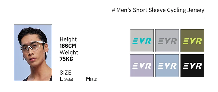 EVR Sommer Herren Radsport-Kurzarmtrikot Outdoor Rennrad-Bekleidung Hochelastisch und Schnelltrocknend Mountainbike-Radtrikot – Detail 7