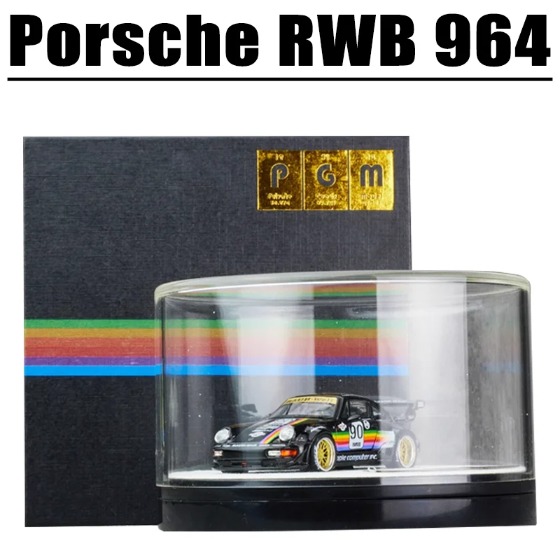 PGM 1/64 Porsche RWB 964 vehículo de motor de juguete de aleación regalos de modelo de Metal fundido a presión