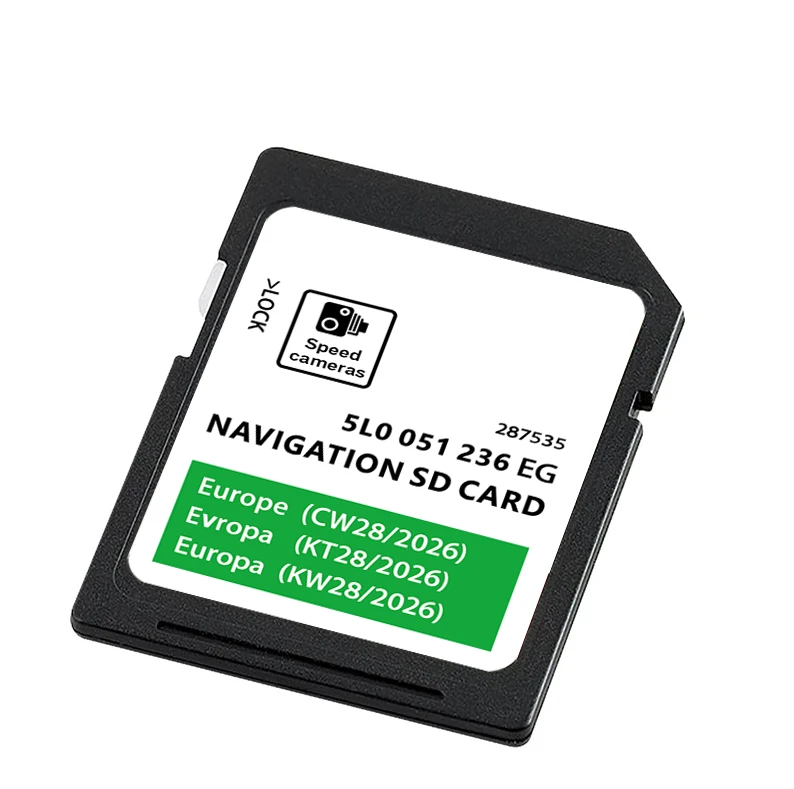 32GB Amundsen MIB2 Navi SD Card Update Map Europe 5L0051236EG 2026 Discover Media for Skoda Octavia Superb Fabia Car