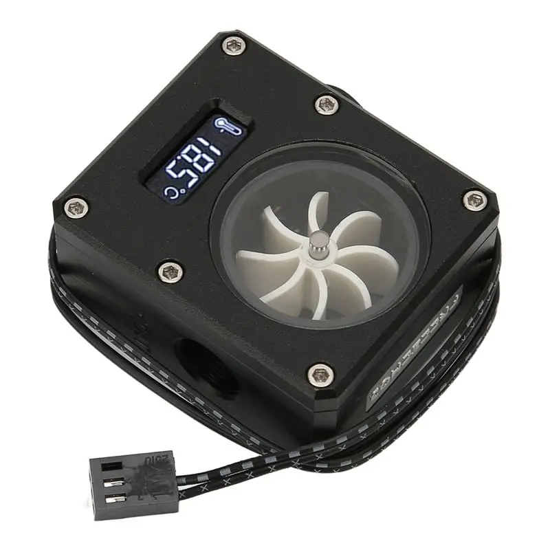Reliable-PC Water Cooling Flow Meter Indicator 12V Small 3Pin Interface G1/4 Thread Pom Rustproof Computer Flow Meter,PC Water C