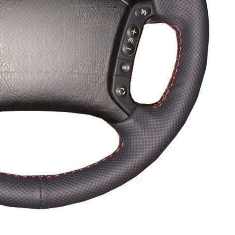 No-Slip Black Artificial Leather Braid Customized Car Steering Wheel Cover For BMW E46 318i 325i E39 E53 X5 Car Accessories