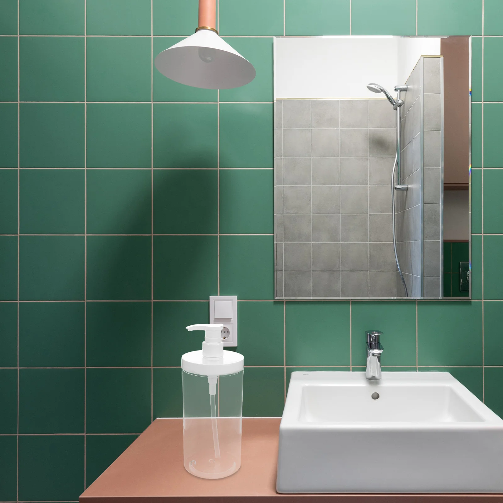 Bouteilles distributrices de voyage, 2 pièces, bouche large, étanche, rechargeable, pompe Portable, transparente, pour shampoing, Lotion, articles de toilette