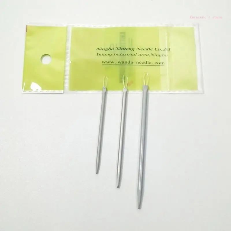 3pcs/set Nylon Wire Knitting Needle Yarn Sewing Needle Apparel Sewing Fabric