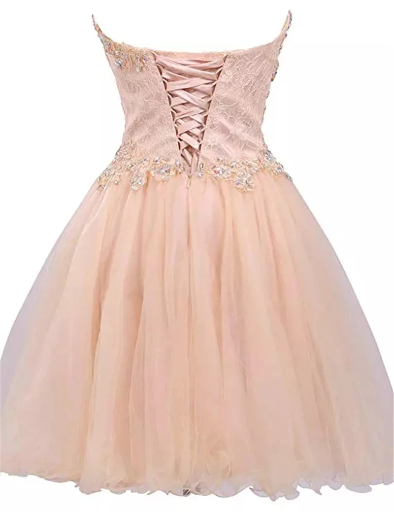 Bealegantom Sweetheart Neck krótkie sukienki na powrót do domu zroszony kryształowy cekin Backless Graudation bal Party suknia koktajlowa QA582