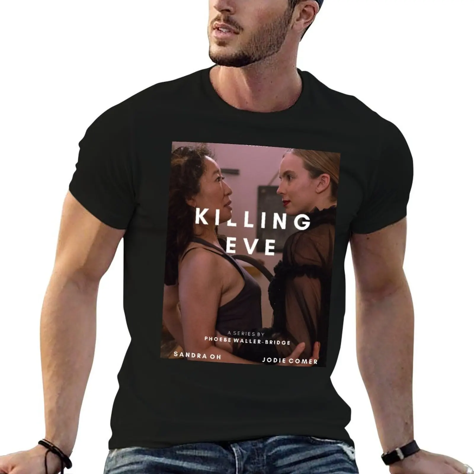 تي شيرت Killing Eve Title Post تي شيرت مضحك مخصص تي شيرت فكاهة داكنة تي شيرت