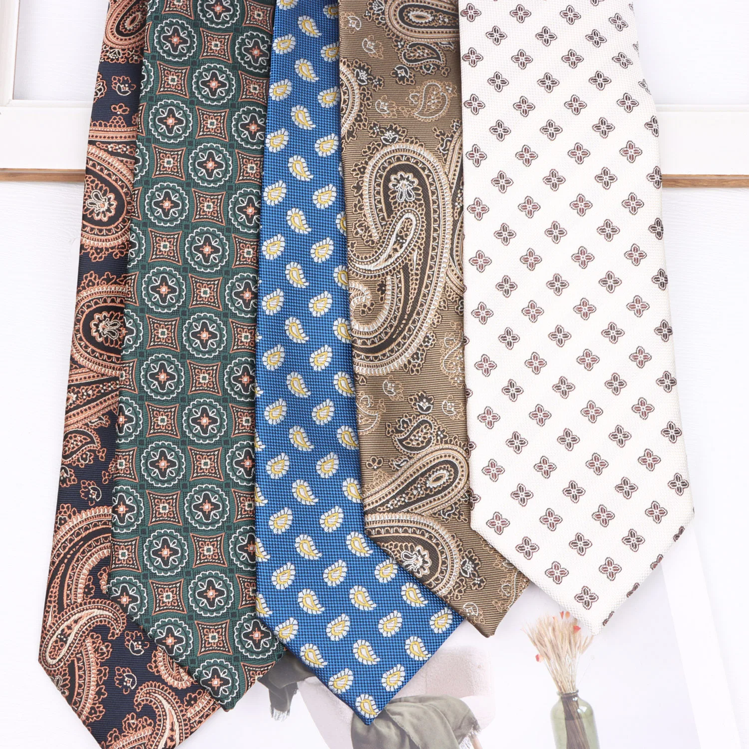 Luxury Ties For Men Retro Necktie Large Jacquard 8 cm Hand Tied New Men's Tie Business Wedding Versatile Birthday Gift Neck