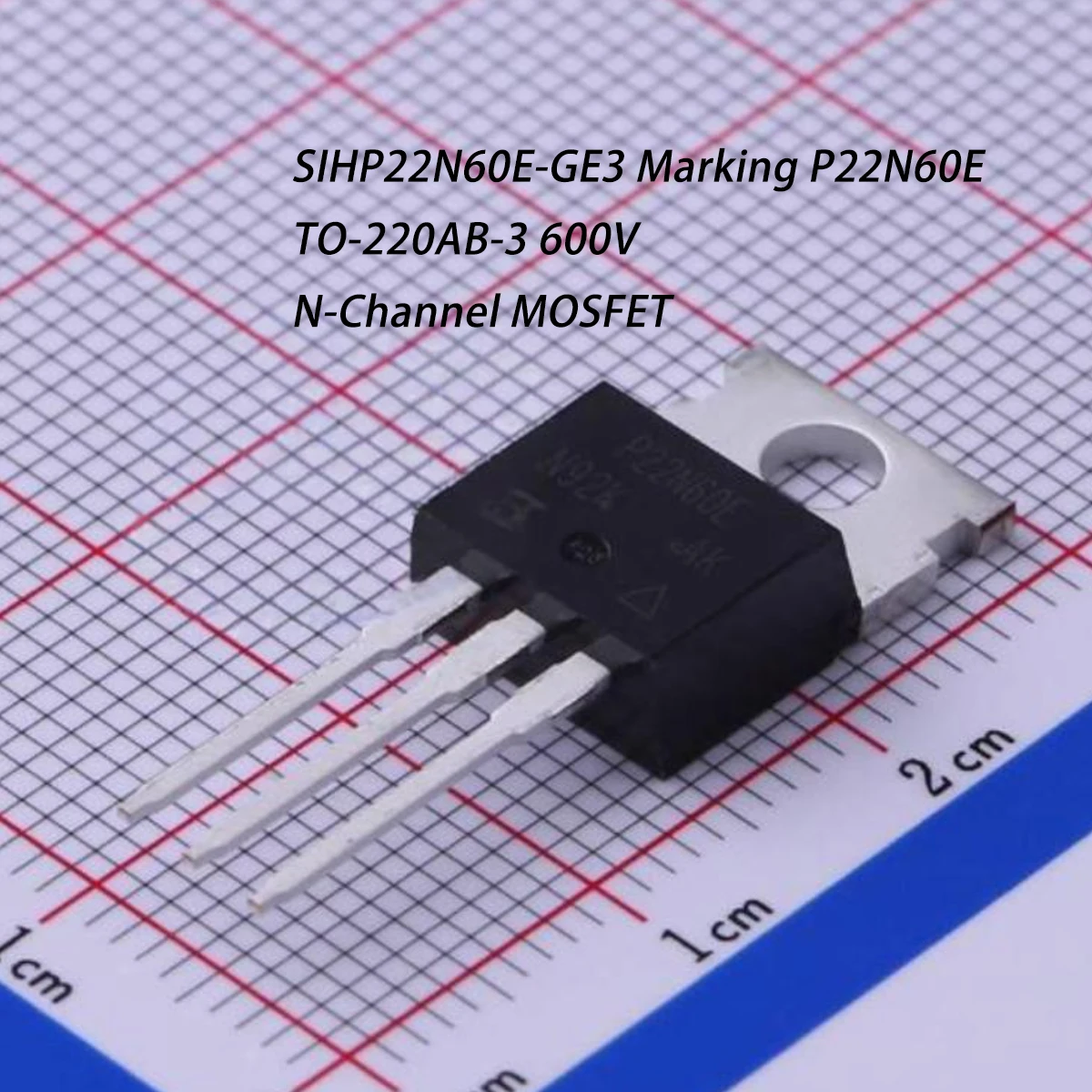 5PCS SIHP22N60E-GE3 Marking P22N60E TO-220AB-3 NEW Original Field Effect Tube 227W 600V 21A 13A 1 N Channel 180mΩ@10V MOSFETs