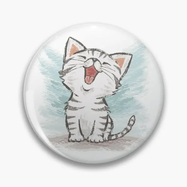 American Shorthair Happy  Soft Button Pin Fashion Decor Badge Funny Creative Cute Women Lover Metal Hat Clothes Cartoon Brooch