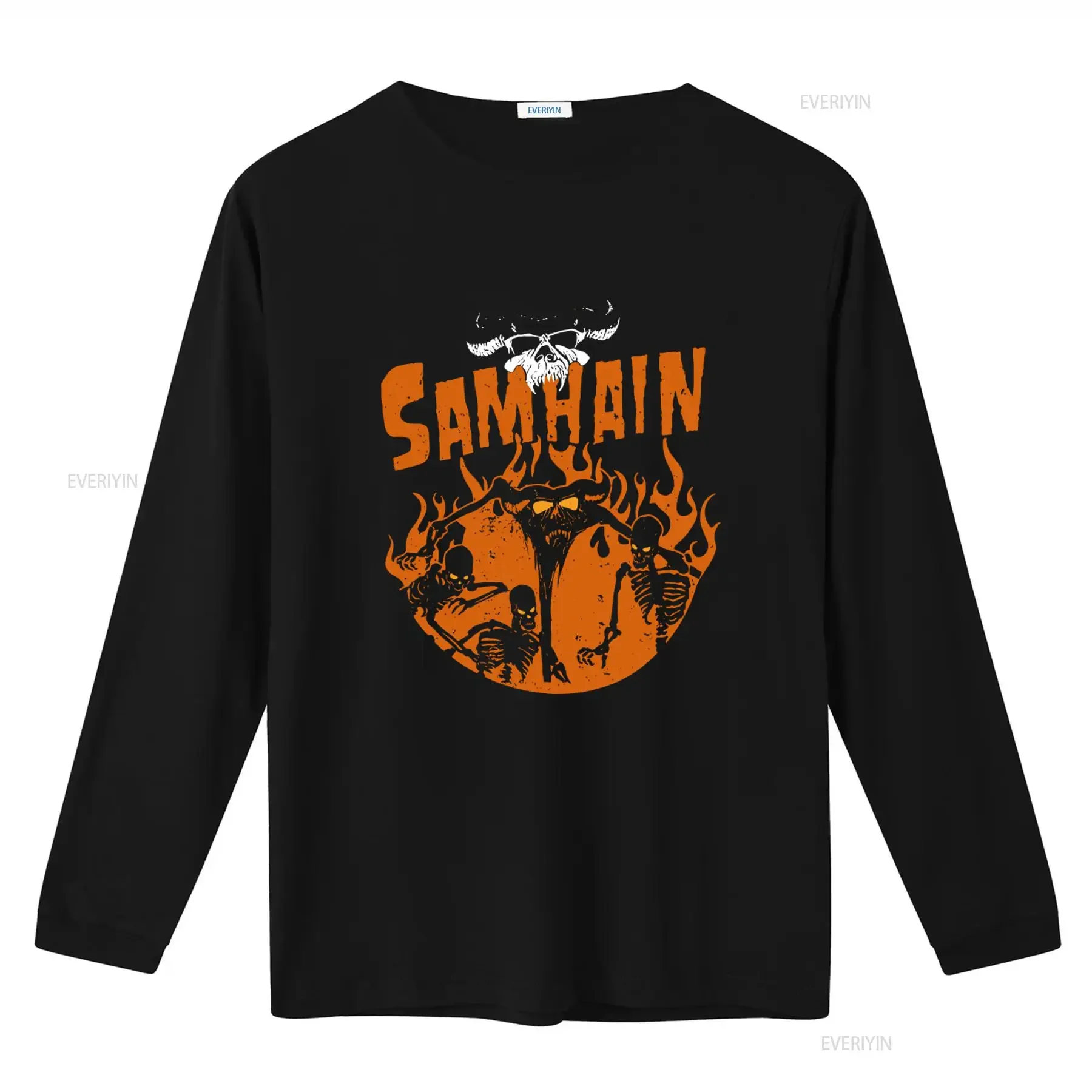 Samhain Danzig Band Fire T Shirt Full Sizes S 5XL Perfect for Rock Fans vintage Washed Unisex fashion Stylish Breathable Casual