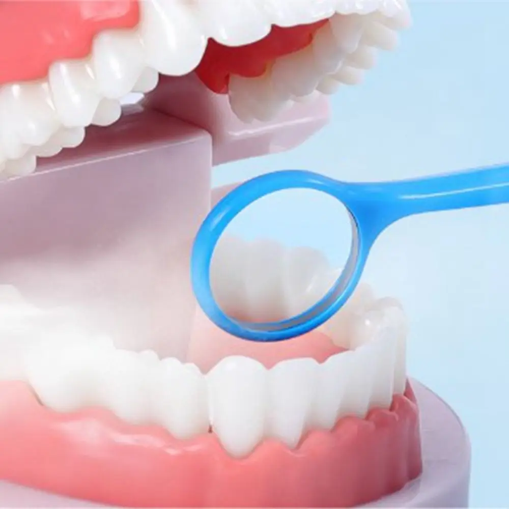 Specchio per bocca monouso semplice facile da usare Specchio per denti dentale in plastica di sicurezza antiscivolo Specchio per ispezione antiappannamento Strumento per dentista